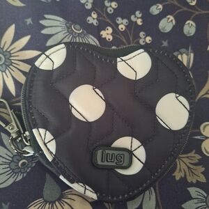 Lug Black Large Dot Heart Pouch